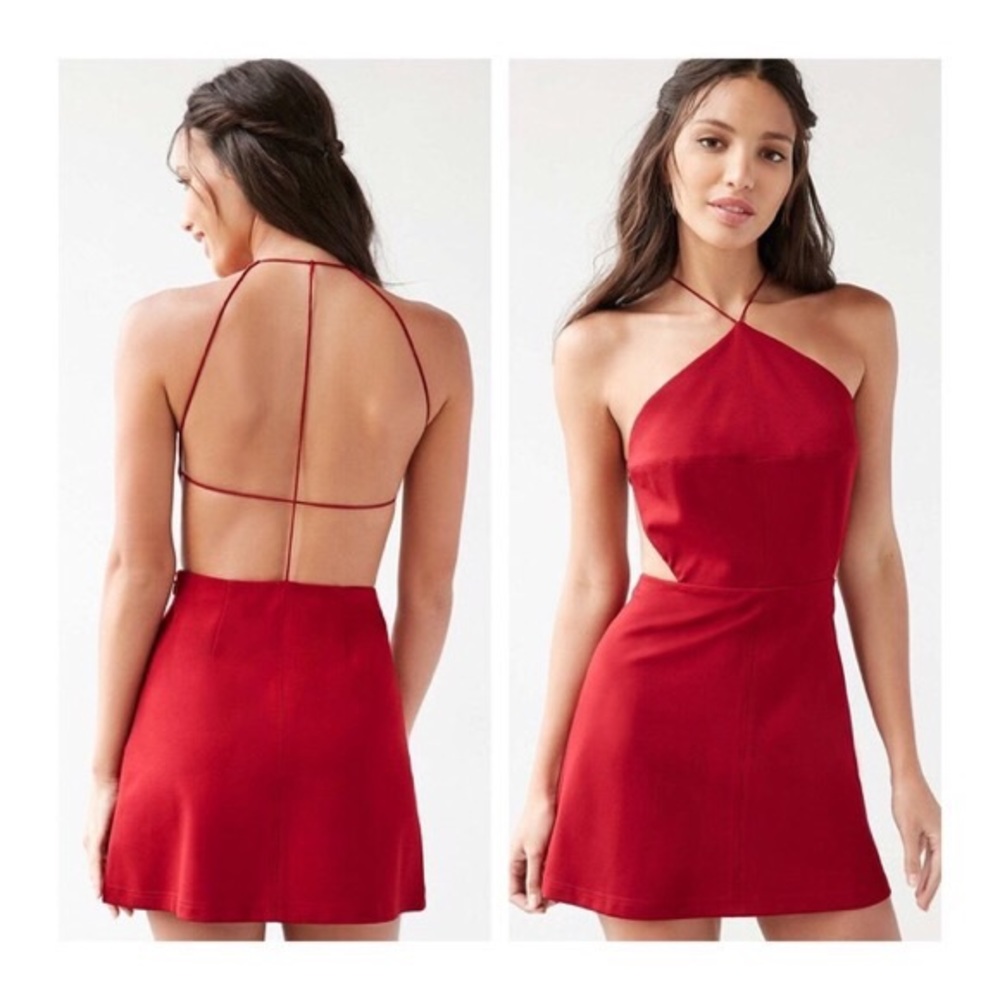 Strappy back skater dress